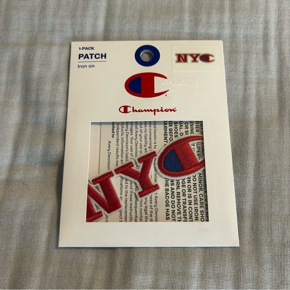 Champion Accessories - NEW Champion Iron-On Patch with Blue Accent